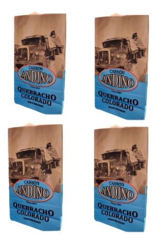 X4 Carbón Para Asados Quebracho Colorado Trozo 2.5 Kg.