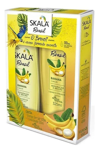 Skala - Linha Brasil - Kit Banana E Bacuri Champú E Condicio