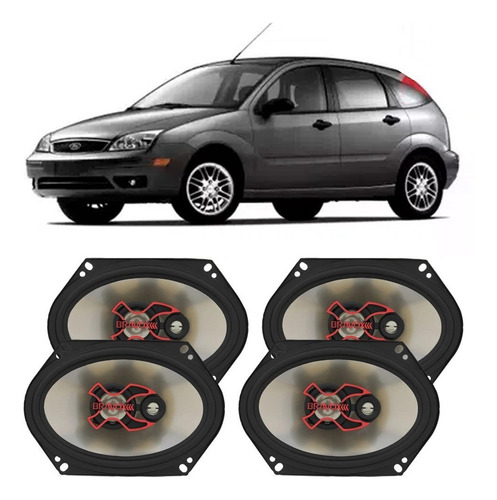 Alto Falante Ford Focus 2000 A 2004 Bravox 200w Rms 4 Portas