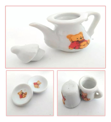 ~ Juego De Té For Niña Juguete Simil Porcelana