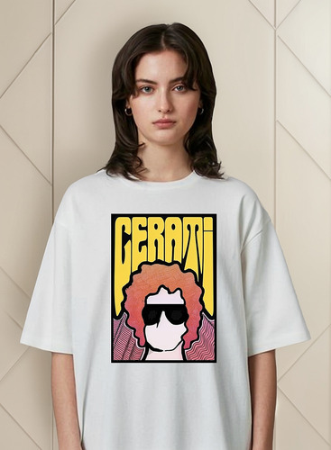 Remera Gustavo Cerati Portada Art Personaliza Algodón Unisex