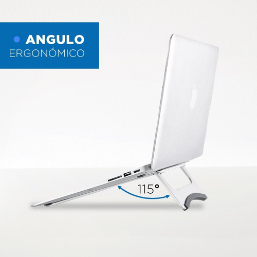 Imagen 2 de 10 de Soporte Base Aluminio Mac Macbook Notebook 10-16 Pulgadas