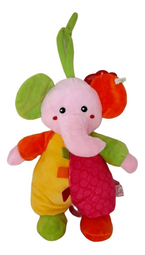 Cunero Musical Elefante Rosa De Peluche - Woody Toys