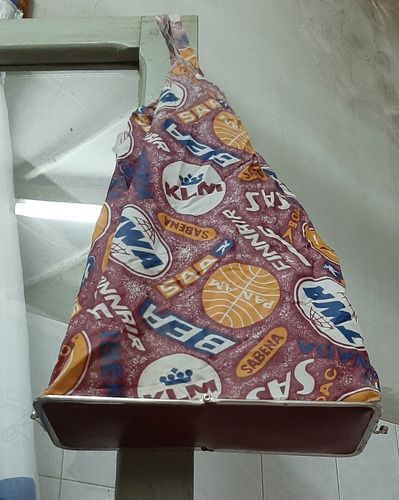 Bolso Compras Pan Am Twa Klm Aerolineas Plegable Desplegable Violeta (Usado)