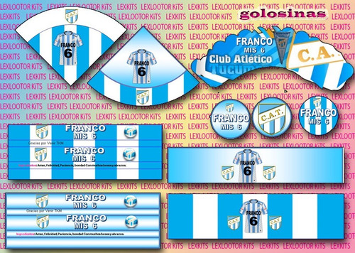 Kit Imprimible Candy Bar Atletico De Tucuman Futbol