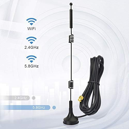 Bingfu Wifi De Doble Banda 2.4ghz 5ghz 5.8ghz 9dbi Base Magn