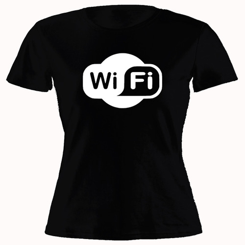 Remera De Mujer Algodón Wifi Logo