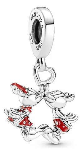 comprar Charm Mickey Y Minnie Beso Plata 925 Compatible Pandora