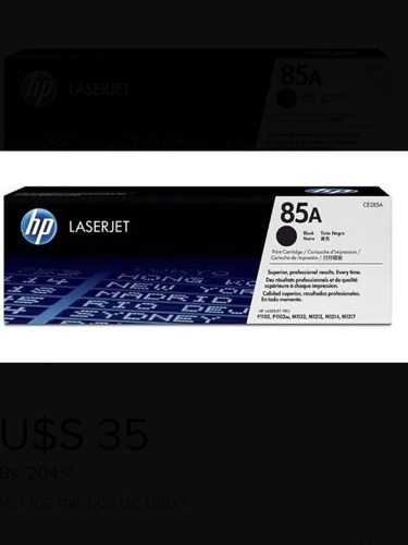 Toner Hp 85a - Ce285a Black - Original Hp