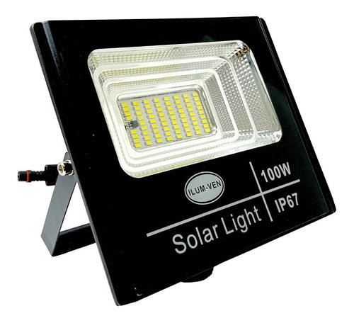 Reflector Led 100w C/panel Solar Y Bateria Ip67 Ilum-ven