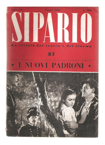 Revista Sipario Teatro Cinema Italiano Nº 37 Maggio 1949