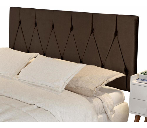 Decoração Cama Box Casal Queen 1,60 Estofada Painel Suede 