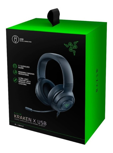 Audífono C/microf. Razer Kraken X Usb Black