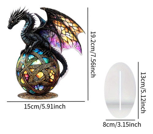 2d Dragon Acrílico De La Placa Decorativa Decoración De