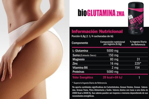 Recuperación Rápida Física Mental Glutamina + Bio Cafeina