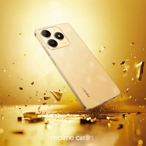 Celular Smartphone Realme C61 Dual Sim 128 Gb 4 Gb Ram Dourado