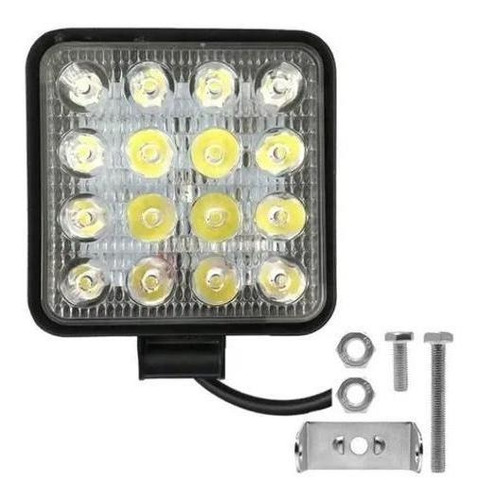 Farol De Milha Off Road 16 Leds - Quadrado