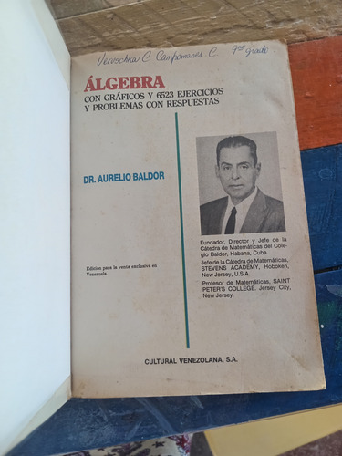 Libro Álgebra (Usado)