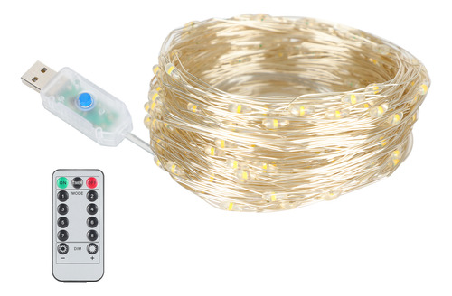 Cadena De Luces De 200 Led De Color Blanco Cálido