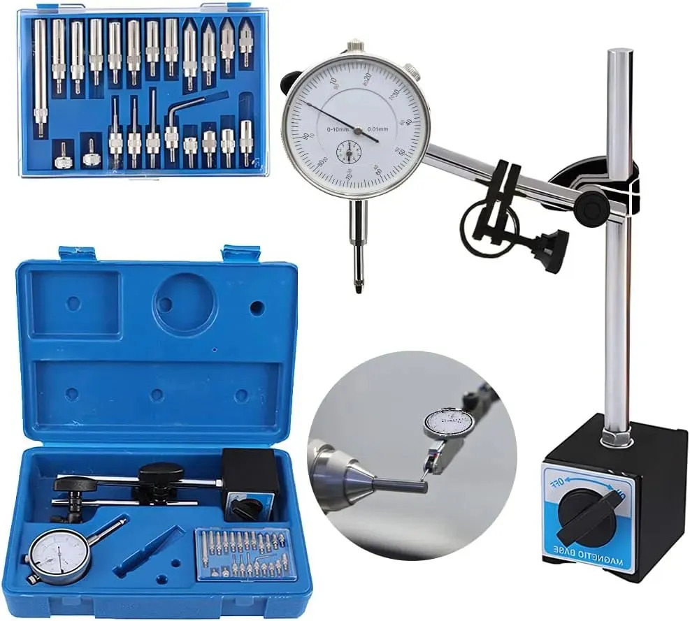 Reloj Comparador Digital TUOMO de 10 mm con Base Magnética para Medición Precisa
