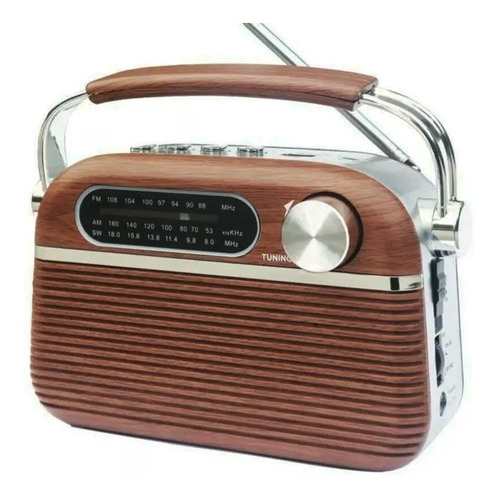 Radio Daewoo Retro Madera Di-rh221br Bluetooth Usb Am - Fm