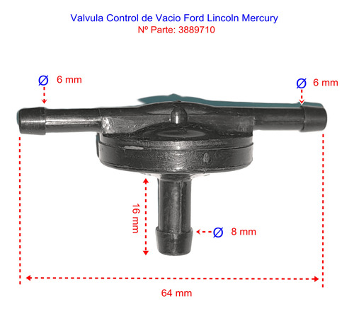 Valvula Control De Vacio Ford Lincoln Mercury - Conquistador