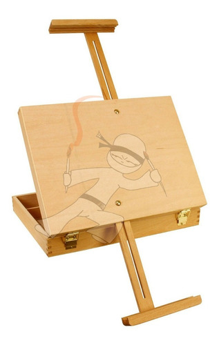 Caja De Madera Con Atril Para Artistas Pintores