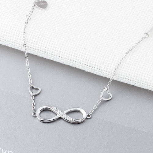Imagen 4 de 6 de Hermosa Pulsera Símbolo Infinito Plata Fina 925 Y Zircones