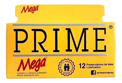 Preservativo Prime Mega Amarillo X 12 Un