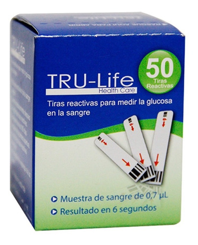 Tiras Tirillas Tru-life X 50 Und. + 50 Lancetas