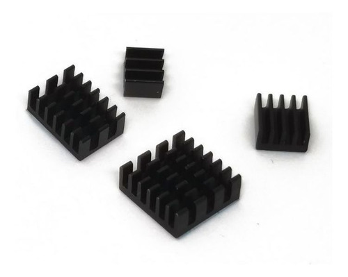 Imagem 2 de 4 de Dissipador De Calor Raspberry Anodizado Autoadesivo Pi3 Pi4