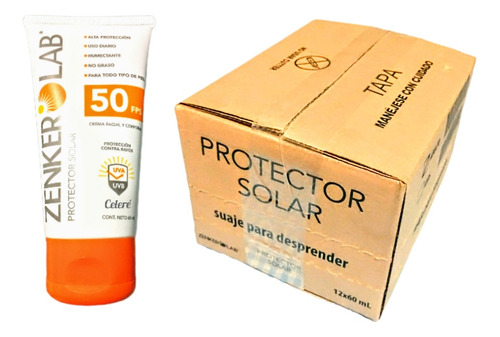 Caja Bloqueador / Protector Solar Zenker 12 Piezas 60gr C/u