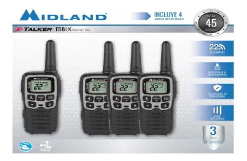 Set De Radios 2 Vías Midland T5blk 2 Pzas