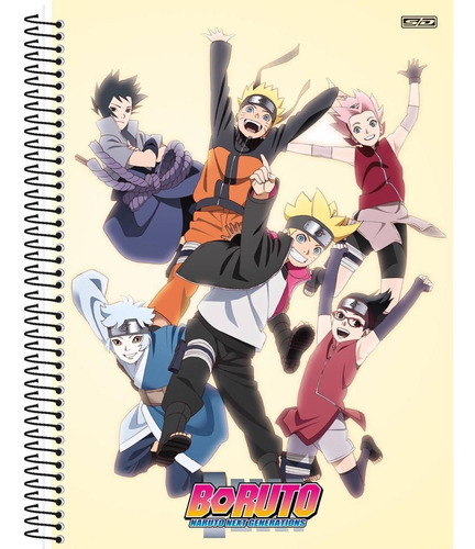 Caderno Boruto Escolar Naruto 1 Matéria Personalizado
