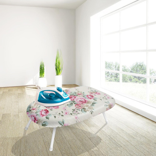 Tábua De Passar Roupa De Mesa Multiuso Acessórios De Rosa