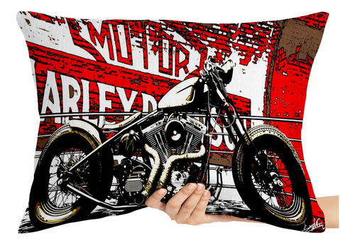 2 Capas Travesseiro Motor Harley Moto Estilo Vida Davidson