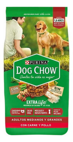 Dog Chow Adulto Raza Mediana / Grande Carne Y Pollo 8 Kg