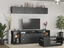 Comprar Combo Mesa Tv Led 1.80 + Repisa + Mesa Ratona Living Moderno
