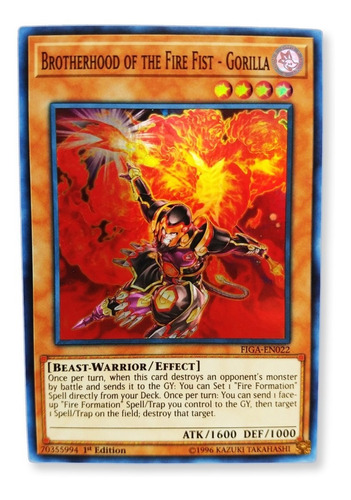 Yugi-oh! Brotherhood Of The Fire Fist Gorilla Figa-en022 Sup