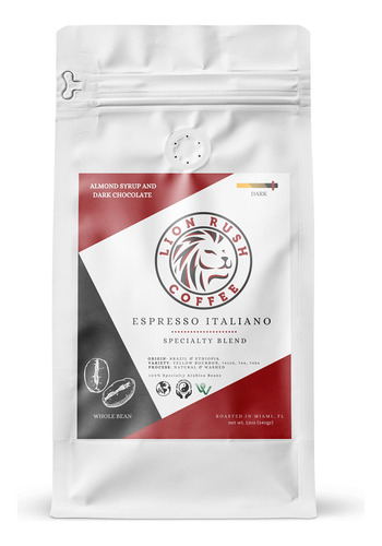 Espresso Italiano - Mezcla De Caf Tostado Oscuro En Grano En