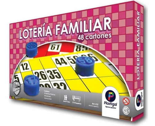 Juego De Mesa Lotería Familiar Plastigal Original Lelab