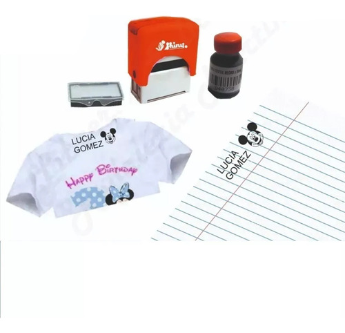 Sello Shiny Para Ropa  Papel 2 En 1 +2 Lineas + Tinta Textil