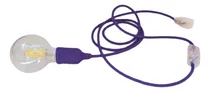 Comprar Lampara Velador Cable Textil Portátil Interruptor Y Enchufe