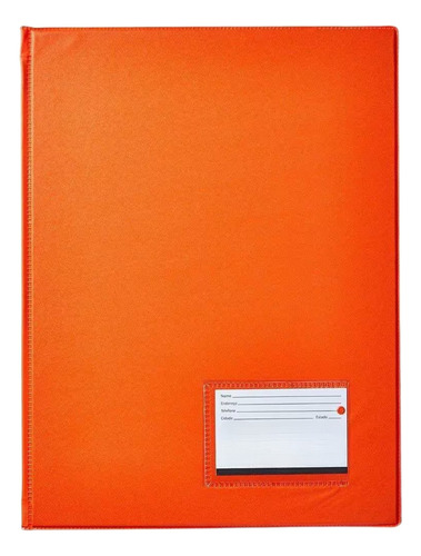 Pasta Tipo Catalogo Com 100 Envelopes A4 Laranja