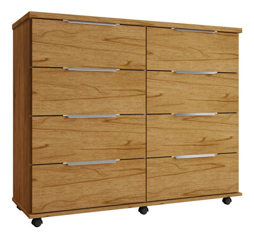 Cômoda 8 Gavetas Athenas Cor Cedro - Rud Rack