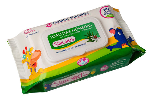 Toalla Humeda Simonds Aloe Pack X2 (120 Unidades)