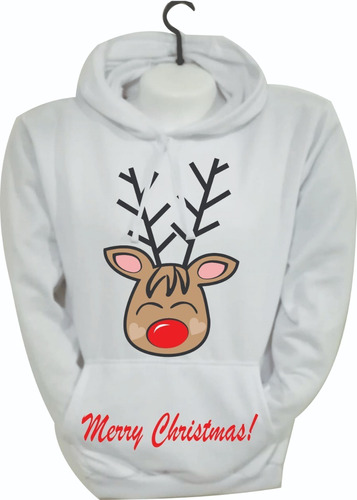 Buzos Hoodie  Reno Venado Navidad Adultos Niños