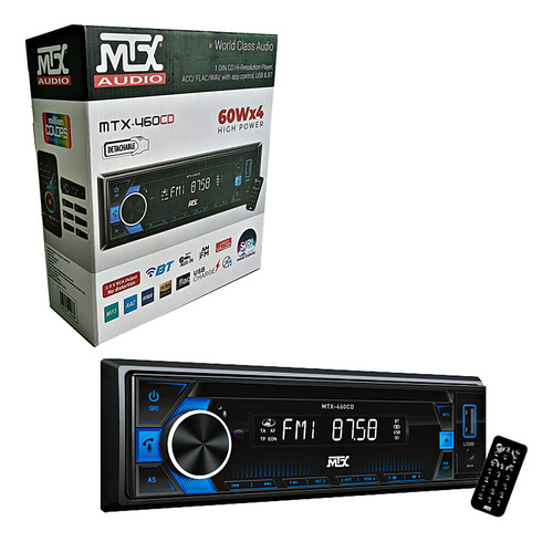 Autoestéreo Mtx Audio Mtx-460cd Bluetooth Usb Cd Aux Fm Siri