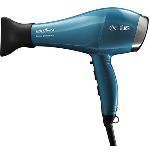 Secador De Cabelo Britânia Beauty Blue Titanium 1900w 220v