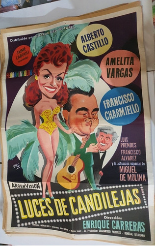 Antiguo Afiche De Cine Original-luces De Candilejas-sb